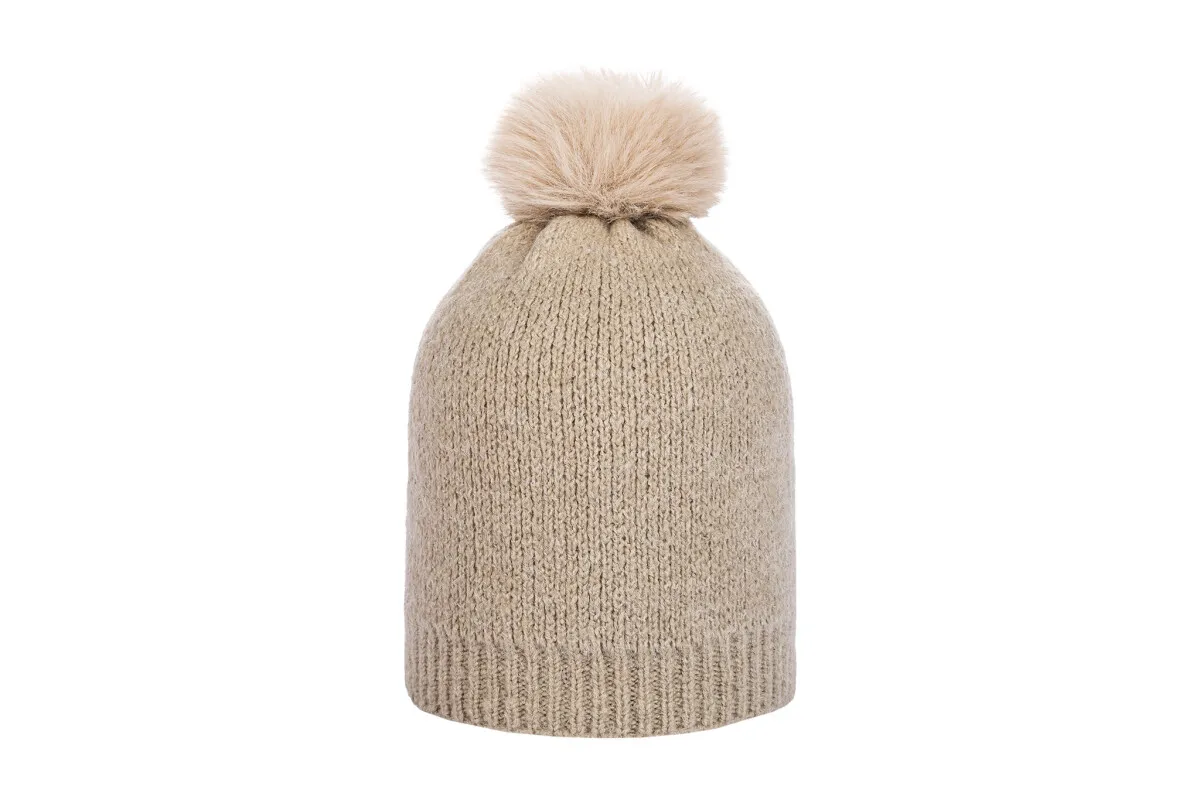 Damska czapka zimowa Alpaca - bežowa - Rozmiar uniwersalny rozmiar